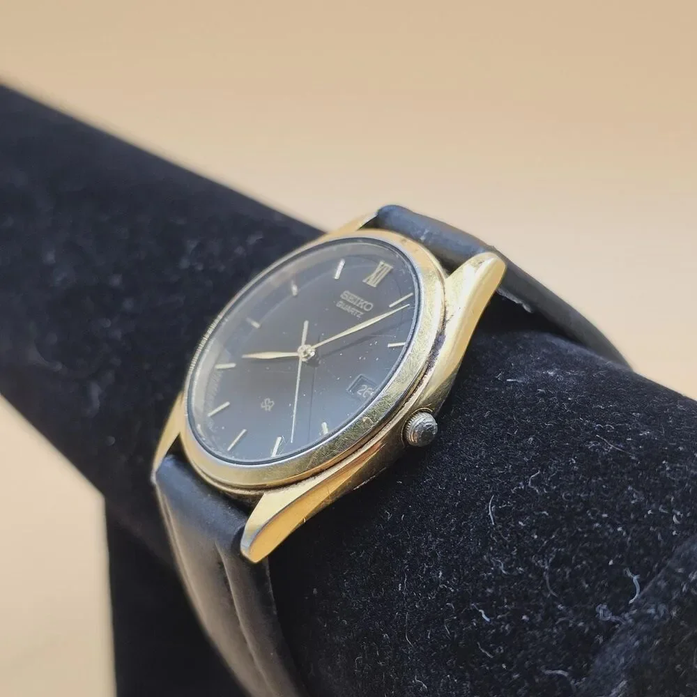 Vintage Seiko SQ Two Tone Date Watch Ref 5Y22-8060 New Battery